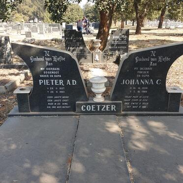 COETZER Pieter A.D. 1927-1980 &amp; Johanna C. 1936-1988