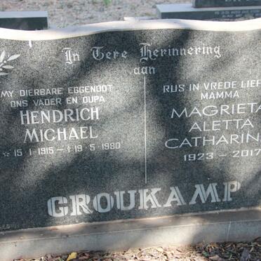 CROUKAMP Hendrich Michael 1915-1980 &amp; Magrieta Aletta Catharina 1923-2017