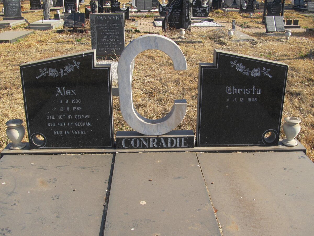 CONRADIE Alex 1938-1992 &amp; Christa 1946-