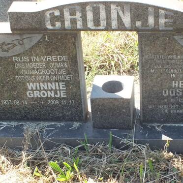 CRONJE Hendrik Oosthuizen 1932-1995 &amp; Winnie 1937-2009