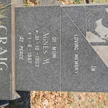 CRAIG Agnes M. 1903-1967