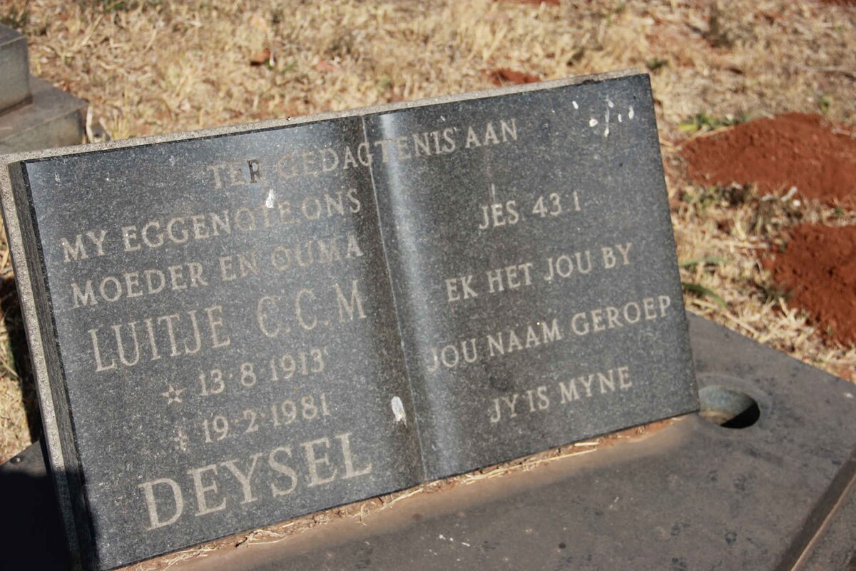 DEYSEL Luitjie C.C.M. 1913-1981