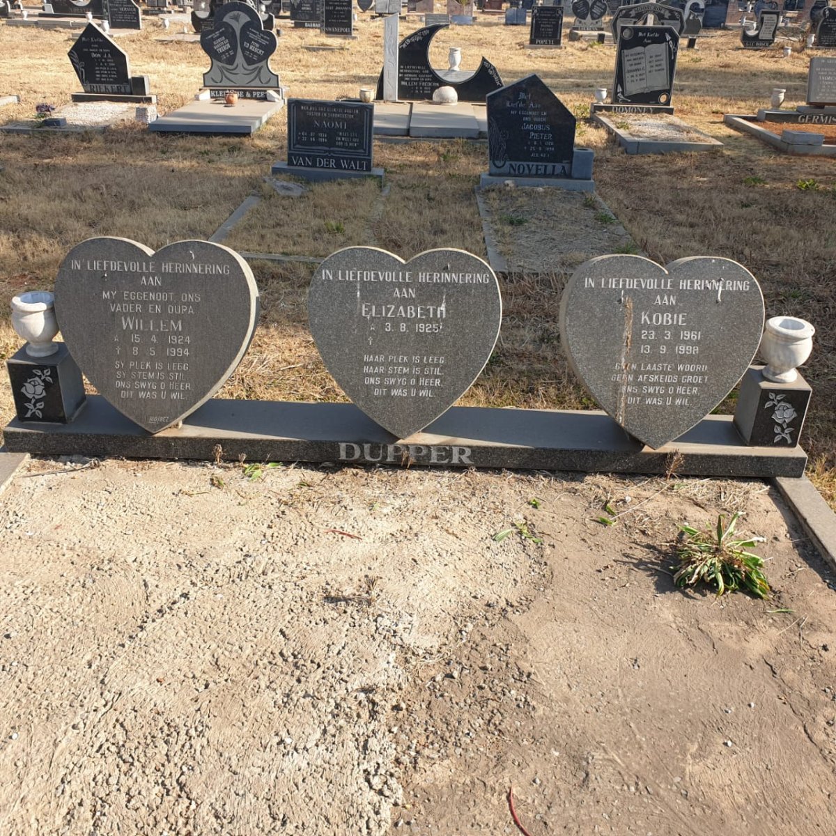 DUPPER Willem 1924-1994 &amp; Elizabeth 1925- :: DUPPER Kobie 1961-1998