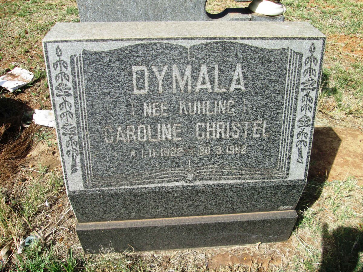 DYMALA Caroline Christel nee KUHLING 1922-1982