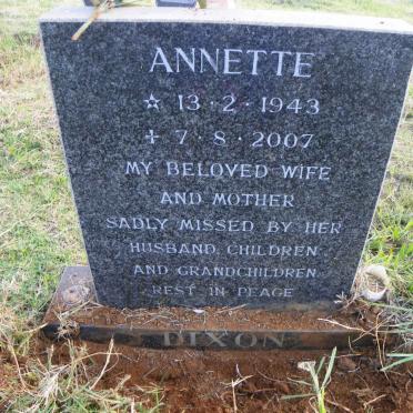DIXON Annette 1943-2007