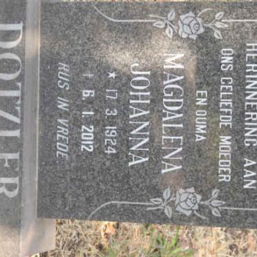 DOTZLER Magdalena Johanna 1924-2012