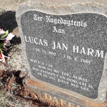 DAFFUE Lucas Jan Harm 1952-2001