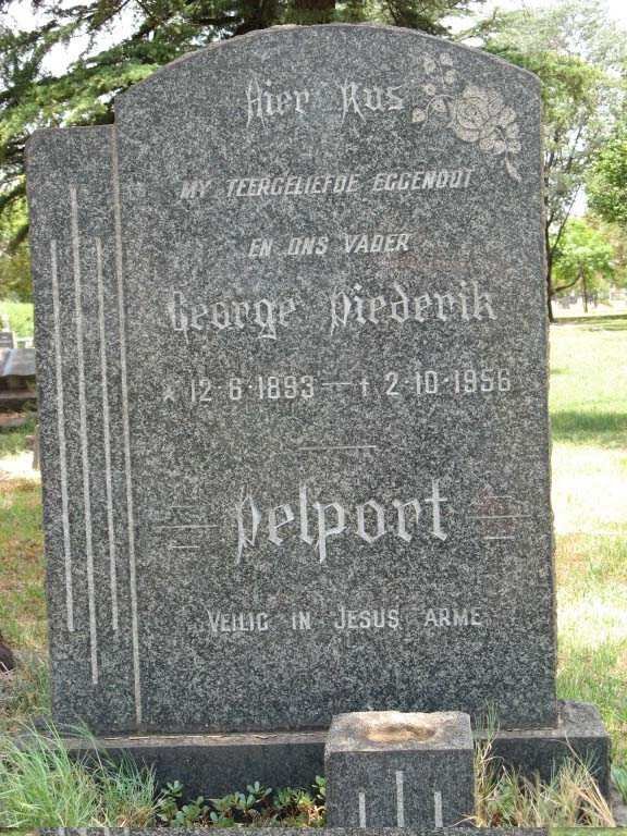DELPORT George Diederik 1893-1956