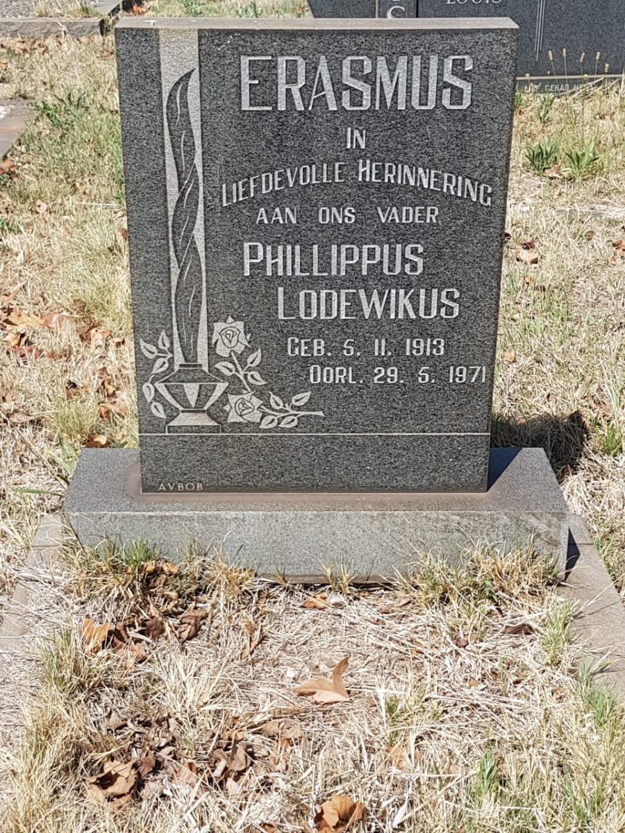 ERASMUS Phillippus Lodewikus 1913-1971