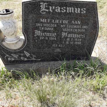 ERASMUS Hannes 1939-1998 &amp; Miemie 1944-