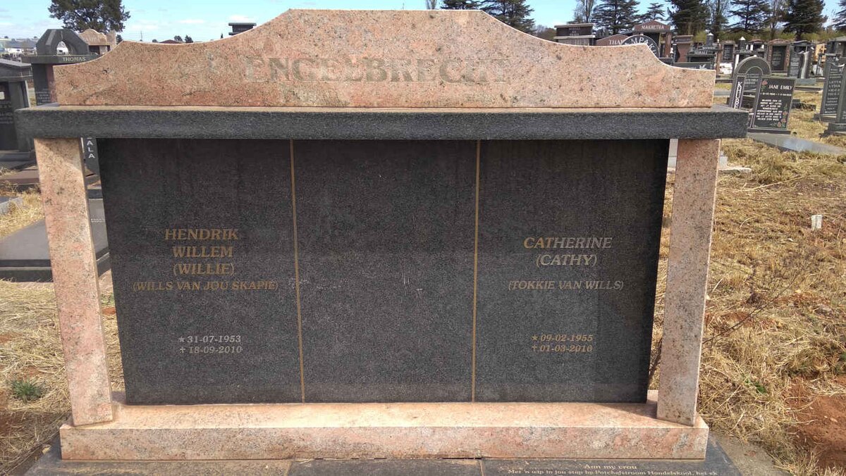 ENGELBRECHT Hendrik Willem 1953-2010 &amp; Catherine 1955-2016