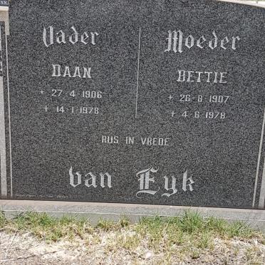 EYK Daan, van 1906-1978 &amp; Bettie 1907-1978