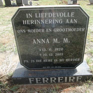 FERREIRE Anna M.M. 1920-2003