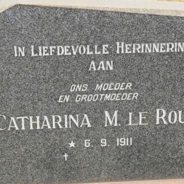 FOURIE Philippus Jacobus 1907-1978 &amp; Catharina M. LE ROUX 1911-