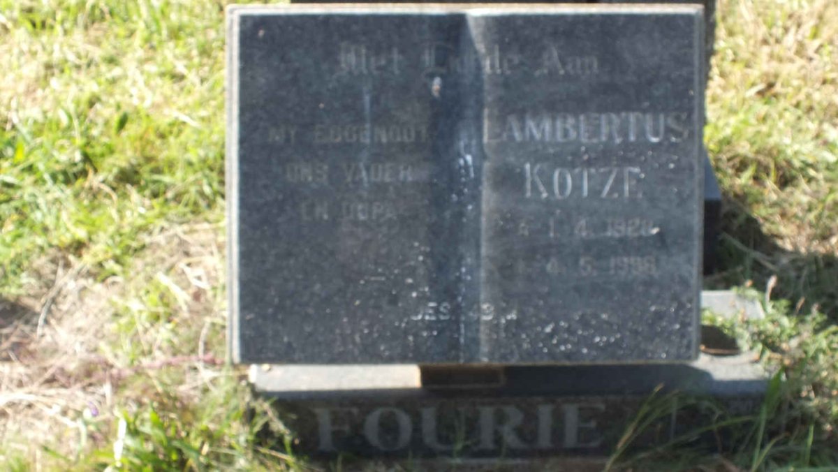 FOURIE Lambertus Kotze 1928-1996