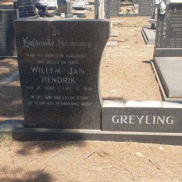 GREYLING Willem Jan Hendrik 1933-1992
