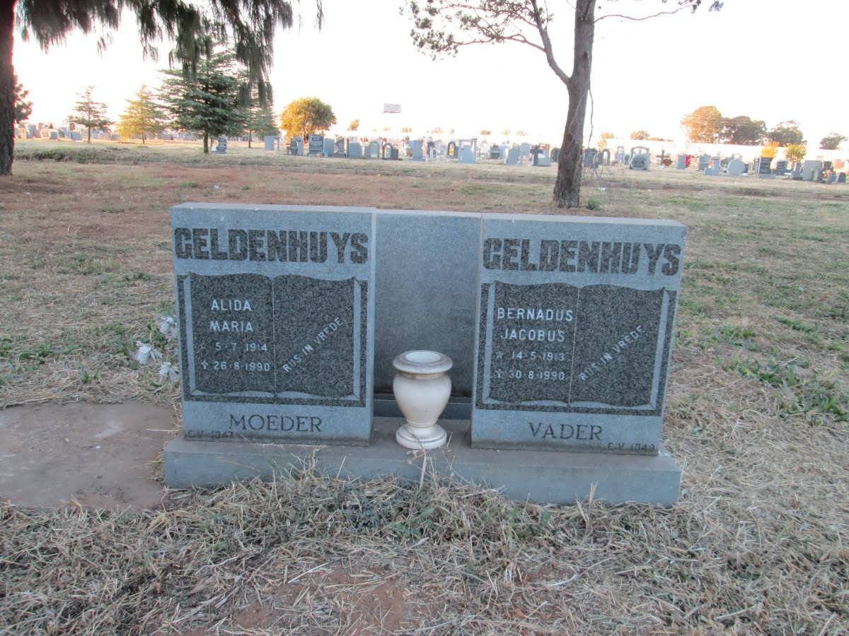 GELDENHUYS Bernadus Jacobus 1913-1990 &amp; Alida Maria 1914-1990