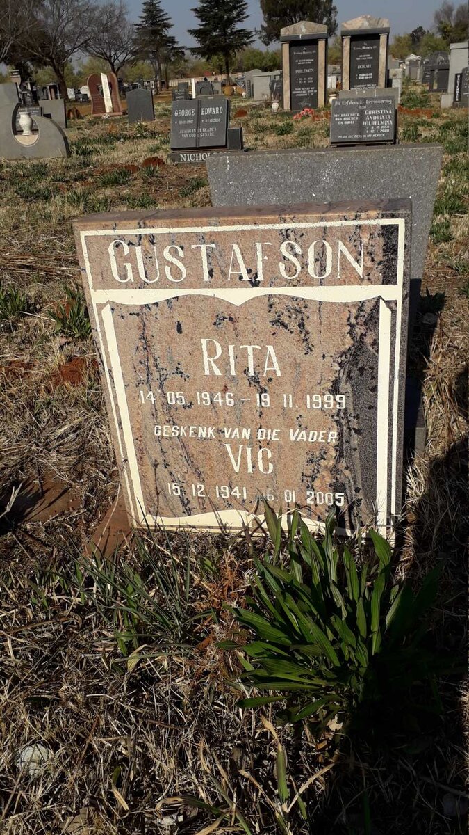 GUSTAFSON Vic 1941-2005 & Rita 1946-1999
