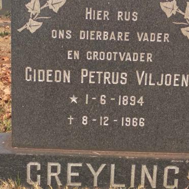 GREYLING Gideon Petrus Viljoen 1894-1966