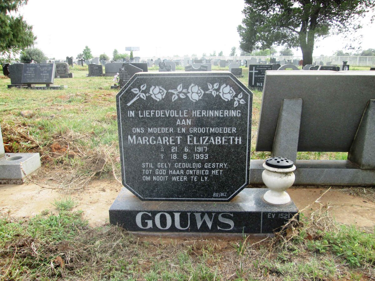 GOUWS Margaret Elizabeth 1917-1993