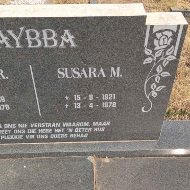 GAYBBA William R. 1919-1978 &amp; Susara M. 1921-1978