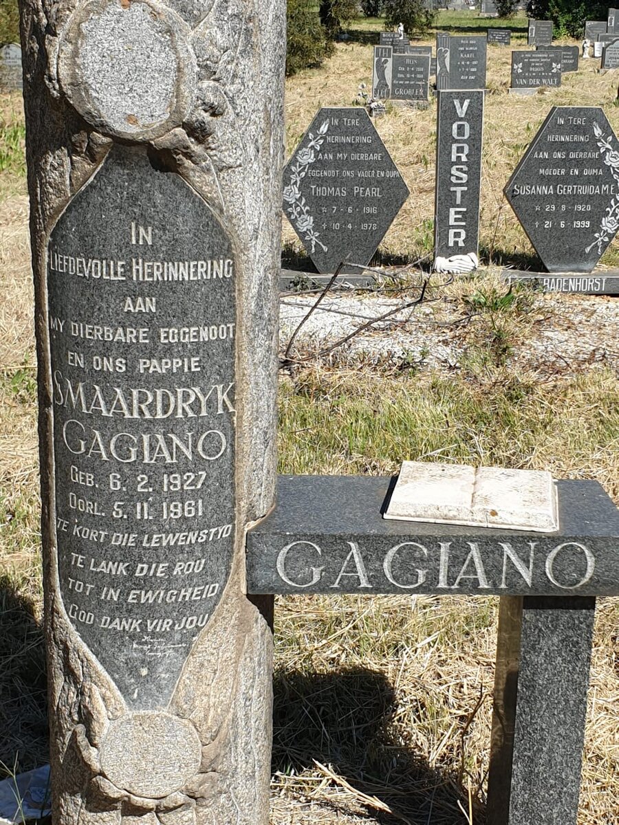 GAGIANO Smaardryk 1927-1961