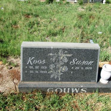 GOUWS Koos 1931-1993 &amp; Susan 1929-