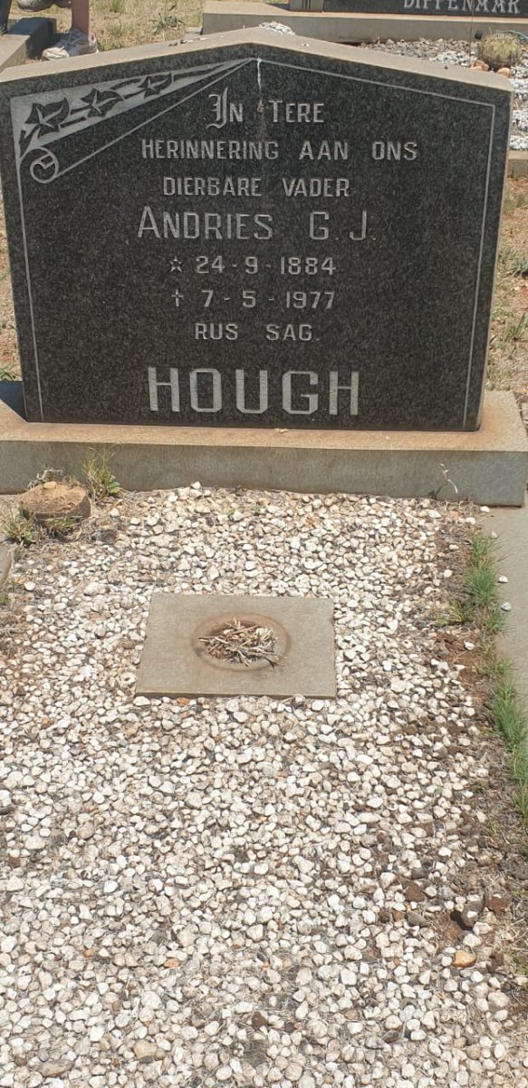 HOUGH Andries G.J. 1884-1977