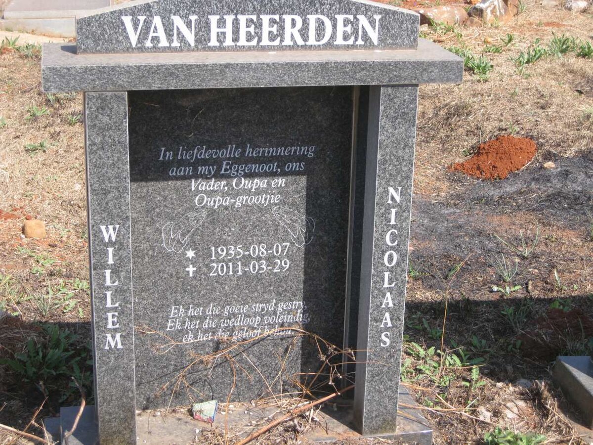 HEERDEN Willem Nicolaas, van 1935-2011