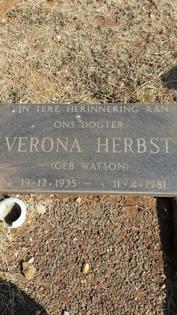 HERBST Verona nee WATSON 1935-1981