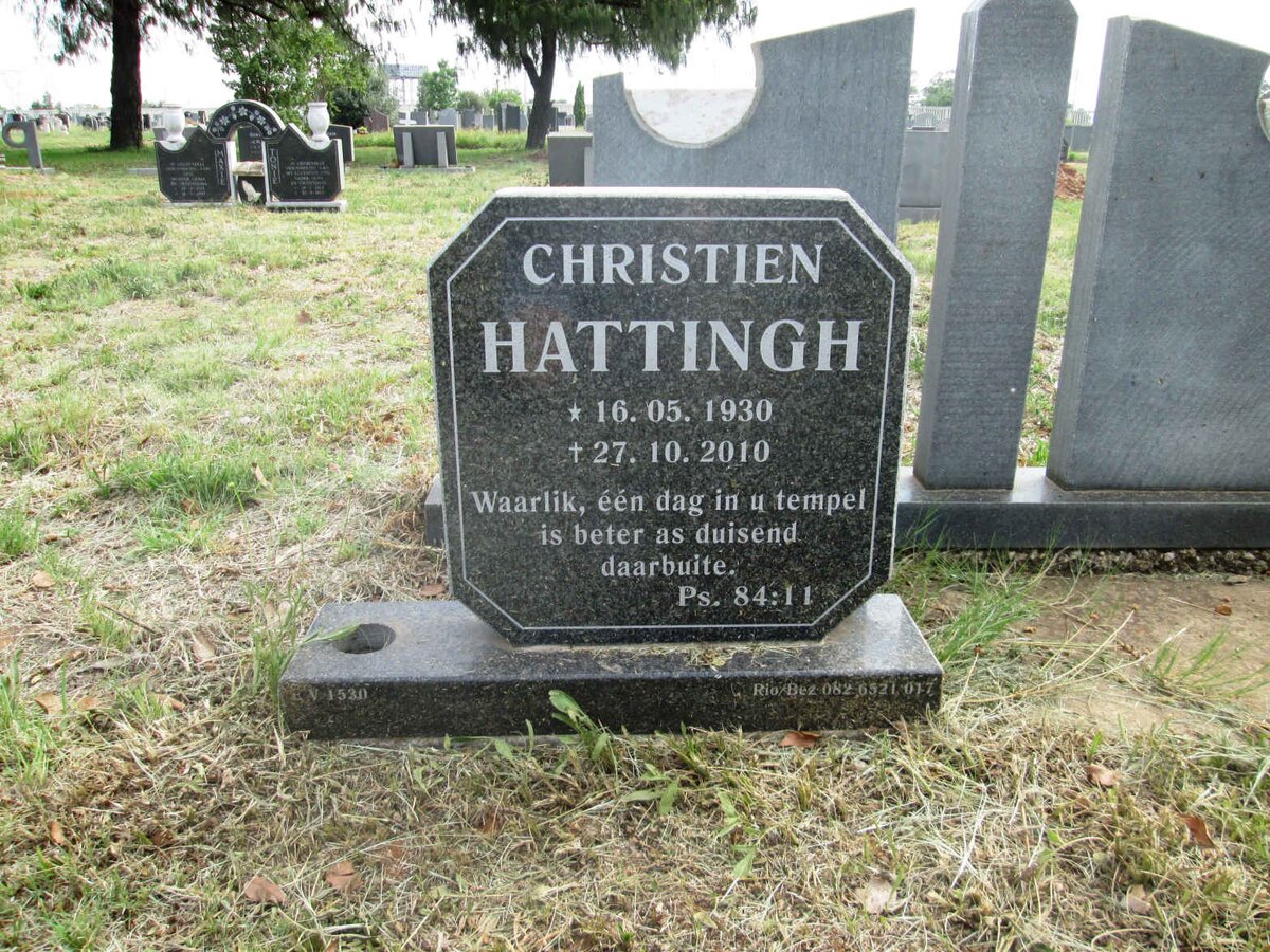 HATTINGH Christien 1930-2010