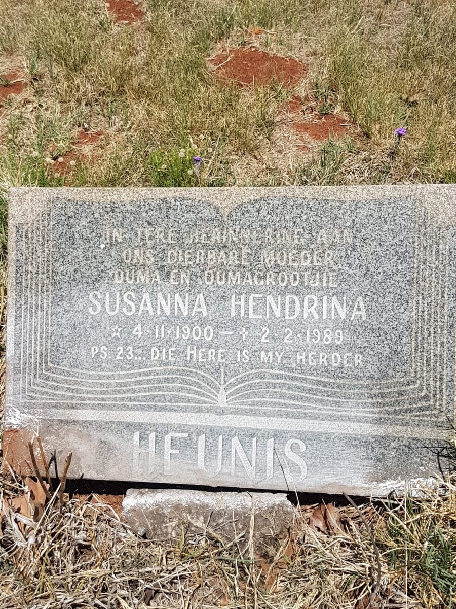 HEUNIS Susanna Hendrina 1900-1989