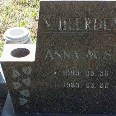 HEERDEN Anna M.S., v. 1899-1983