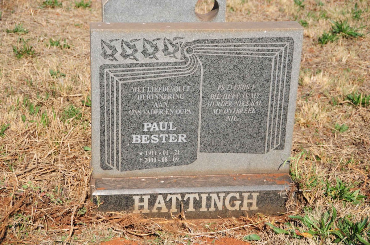 HATTINGH Paul Bester 1911-2000