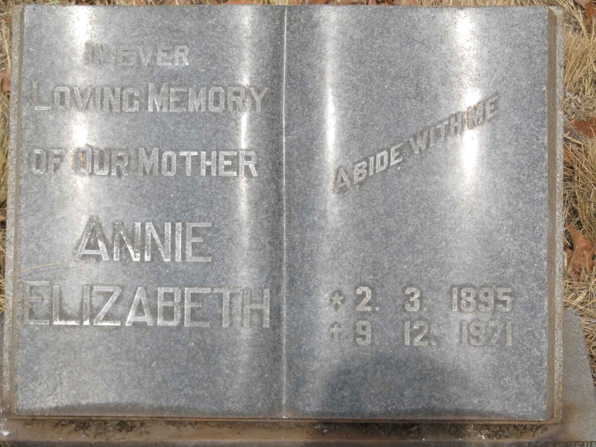 HEPPES Annie Elizabeth 1895-1971