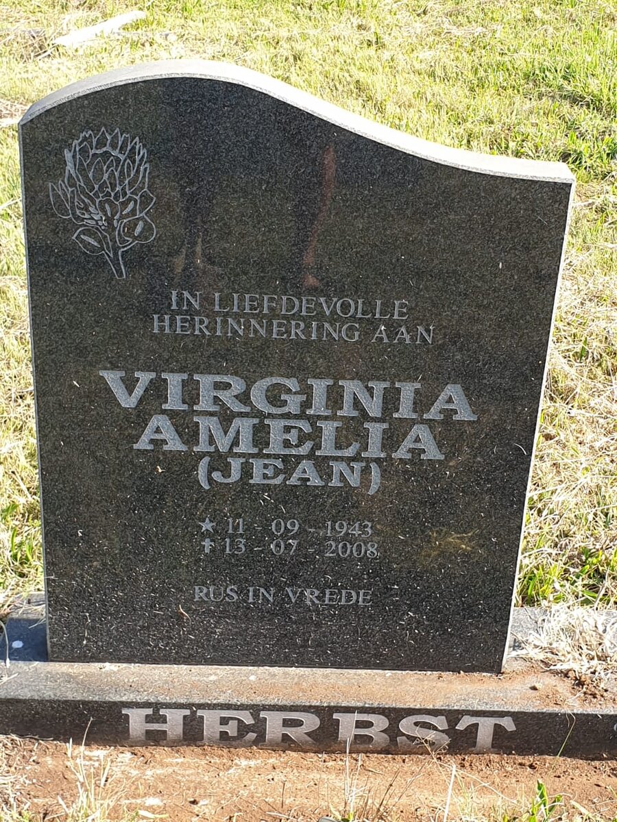 HERBST Virginia Amelia 1943-2008