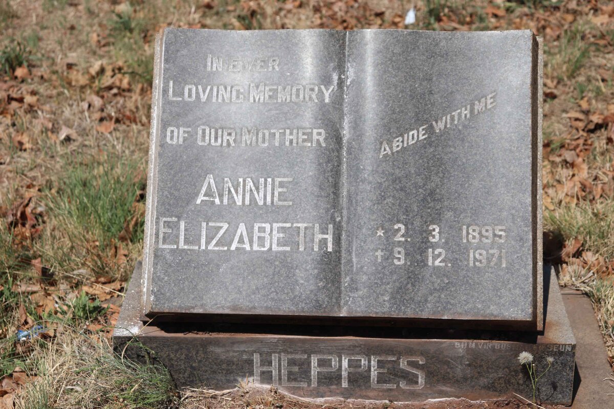 HEPPES Annie Elizabeth 1895-1971