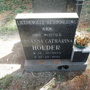 HOLDER Susanna Catharina 1939-1991