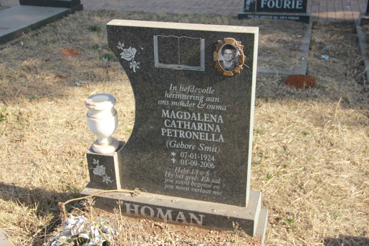 HOMAN Magdalena Catharina Petronella nee SMIT 1924-2006