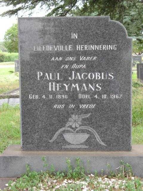HEYMANS Paul Jacobus 1890-1967