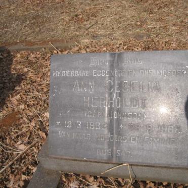 HERHOLDT Ann Cecelia nee JOHNSON 1933-1988