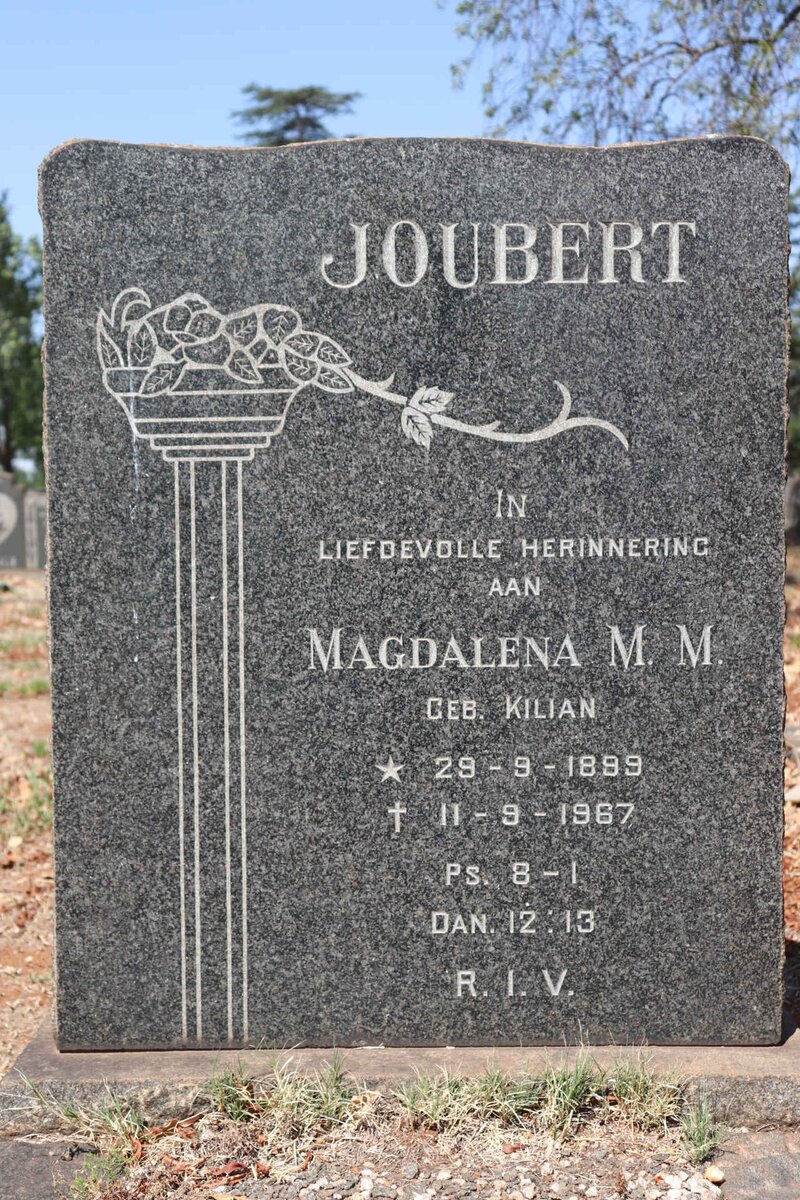 JOUBERT Magdalena M.M. nee KILIAN 1899-1967