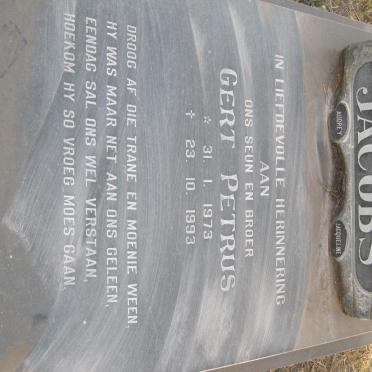 JACOBS Gert Petrus 1973-1993