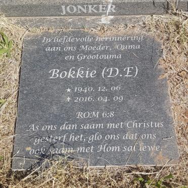 JONKER D.E. 1940-2016
