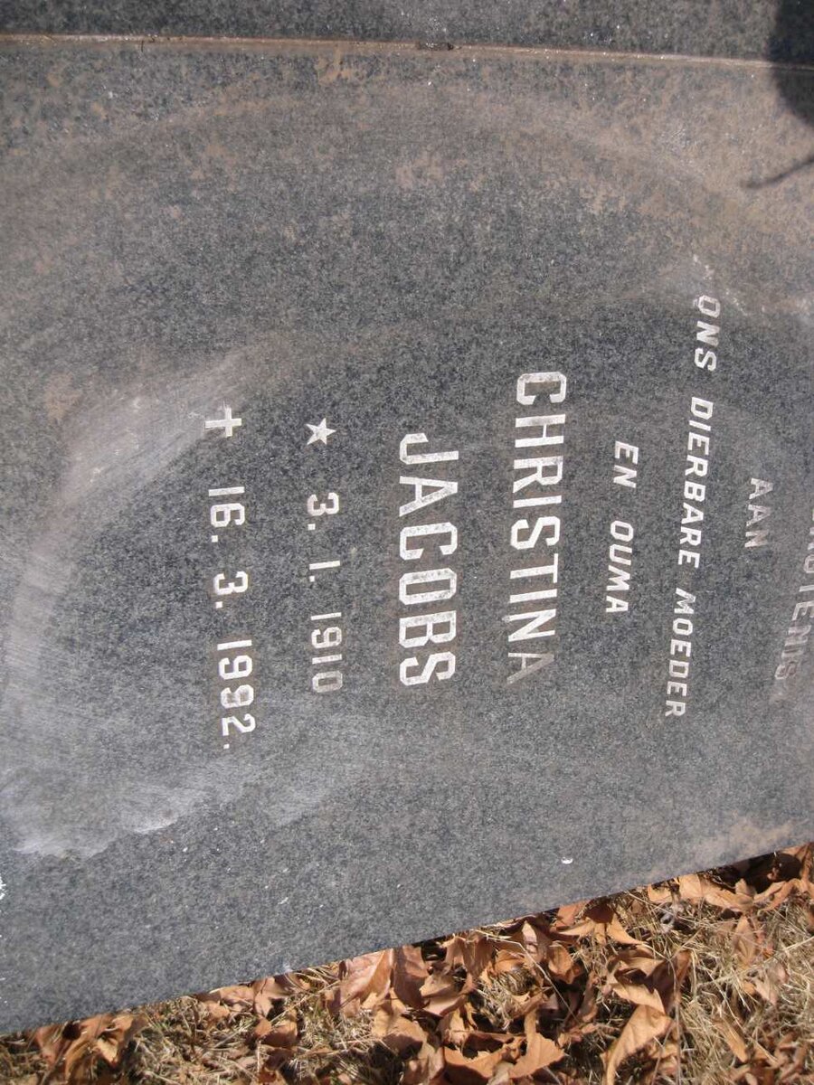 JACOBS Christina 1910-1992