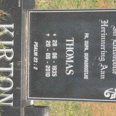 KIRTON Thomas 1935-2010