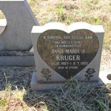 KRUGER Anna Maria J. 1907-1985