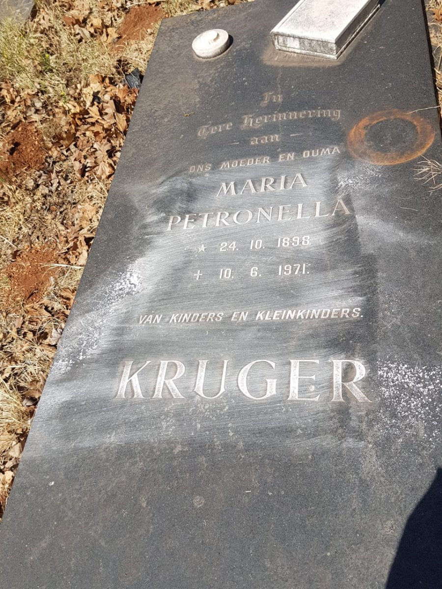 KRUGER Maria Petronella 1898-1971