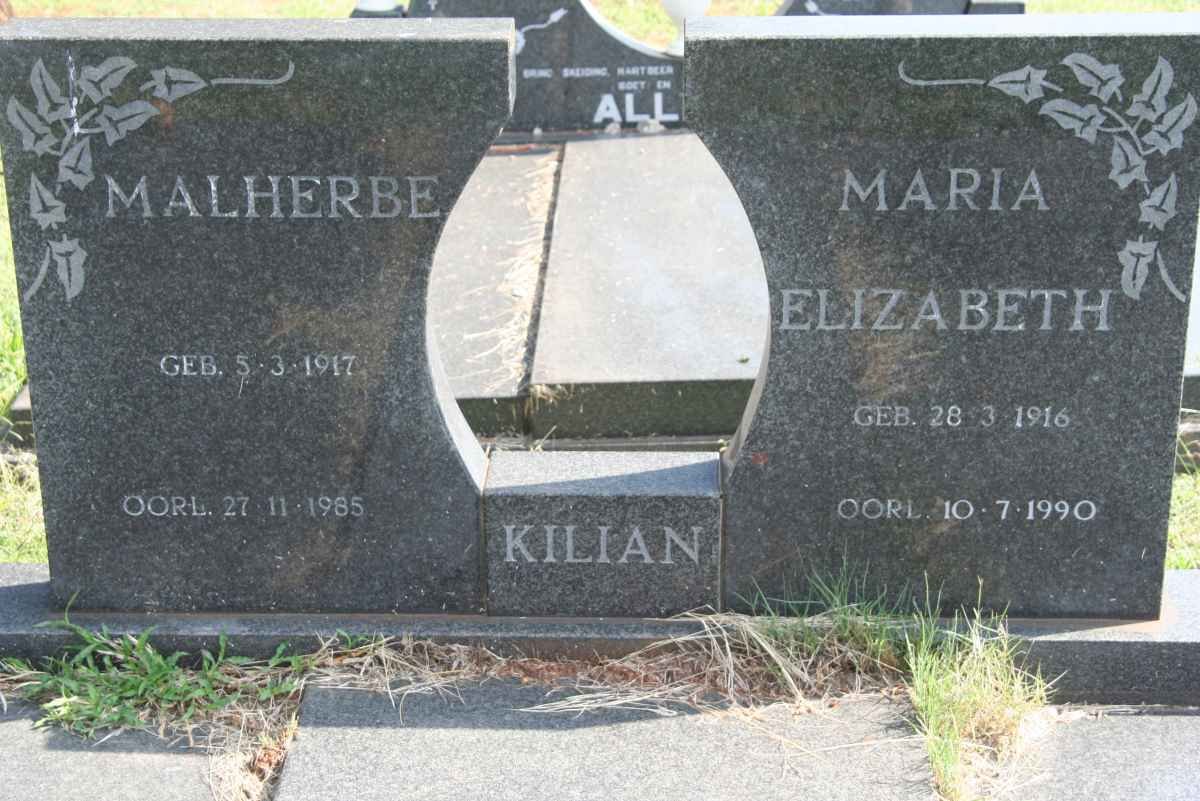 KILIAN Malherbe 1917-1985 &amp; Maria Elizabeth 1916-1990