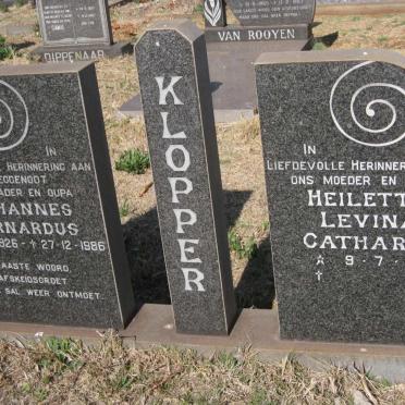 KLOPPER Johannes Bernardus 1926-1986 & Heiletta Levina Catharina 1925- 